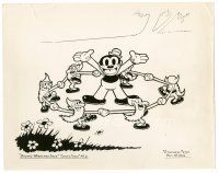 4b153 BOSKO'S WOODLAND DAZE 8x10 still '32 Looney Tunes, wacky cartoon image of gnomes dancing!