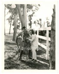 4b179 CHAINED 8x10 still '34 great image of Joan Crawford & Clark Gable with cute baby horse!