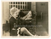 4b185 CHICAGO 8x10 still '27 Phyllis Haver as Roxie Hart in catfight with Julia Faye in jail!