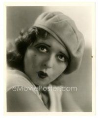 4b193 CLARA BOW 8x10 still '20s great head & shoulders portrait w/ puckered lips & wearing beret!