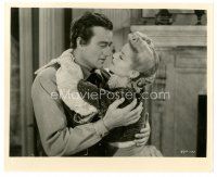 4b214 DARK COMMAND 8x10 still '40 romantic close up of John Wayne & Claire Trevor about to kiss!