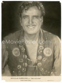 4b310 GAUCHO 7x9.5 still '27 incredible close up image of suave outlaw Douglas Fairbanks!