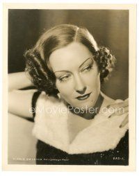 4b335 GLORIA SWANSON 8x10 still '34 sexy close portrait, recently signed to a contract with MGM!