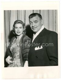 4b351 GRACE KELLY/CLARK GABLE 7x9.25 news photo '56 future Princess with the King of movies!