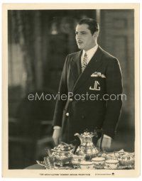 4b357 GREAT GATSBY 8x10 still '26 full-length close up of Warner Baxter as Jay Gatsby in suit!