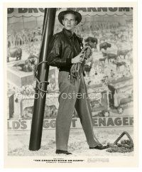 4b361 GREATEST SHOW ON EARTH 8x10 still '52 full-length close up of Charlton Heston with rope!