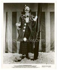 4b358 GREATEST SHOW ON EARTH 8x10 still '52 Cecil B. DeMille, James Stewart in full clown makeup!