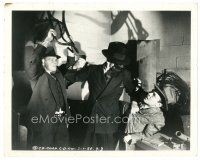 4b363 SHADOW 8x10 still '40 close-up of masked Victor Jory fighting two other men!