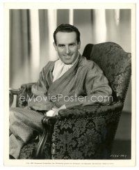 4b375 HAROLD LLOYD deluxe 8x10 still '35 great seated portrait without his trademark glasses!