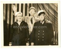 4b381 HELL BELOW 8x10 still '33 close up of sailors Jimmy Durante & Eugene Pallette!