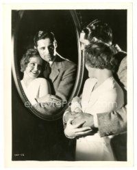 4b401 HOT SATURDAY 8x10 still '32 romantic c/u of Nancy Carroll & Cary Grant looking in mirror!