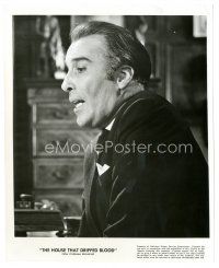 4b405 HOUSE THAT DRIPPED BLOOD 8x10 still '71 great profile close up of Christopher Lee!