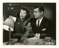 4b409 HUCKSTERS 8x10 key book still '47 close up of Clark Gable & Ava Gardner reading telegram!