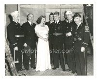 4b421 IN THIS OUR LIFE candid 8x10 still '42 Bette Davis, Harry Warner & American Legion by Six!