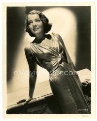 4b445 JANE BRYAN 8x10 still '30s full-length portrait of the pretty actress wearing cool dress!