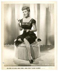 4b449 JEAN ARTHUR 8x10 still '43 full-length seated c/u in sexy dress from The More the Merrier!