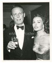 4b456 JEANNE CRAIN 8x10 still '50s great close up looking sexy at party with guy in tuxedo!