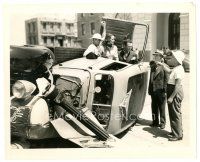4b489 KILLER AT LARGE candid 8x10 still '36 director instructs actors in car crash scene by MB Paul