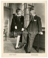4b556 LURED 8x10 still '47 great full-length close up of Lucille Ball smiling at Charles Coburn!