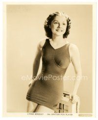 4b557 LYNNE BERKELEY 8x10 still '30s full-length smiling portrait of the sexy actress in swimsuit!