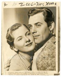 4b571 MAID'S NIGHT OUT 8x10 news photo '38 romantic close up of Joan Fontaine & Allan Lane!