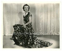 4b584 MARGARET LINDSAY 8x10 still '30s great seated close up in cool dress by Elmer Fryer!
