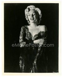 4b588 MARILYN MONROE 8x10 still '50s full-length c/u removing her sexy lace dress from shoulder!