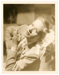 4b592 MARLENE DIETRICH 8x10 still '32 incredible c/u smoking portrait from Blonde Venus!