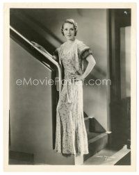 4b601 MARY PICKFORD 8x10 still '30s full-length portrait of America's Sweetheart on stairs!