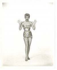 4b612 MERRY ANDERS 8x10 still '57 full-length close up in sexy shimmering dress from Hear Me Good!