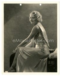 4b616 MINNA GOMBEL 8x10 key book still '30s great portrait of the pretty actress by Hal Phyfe!