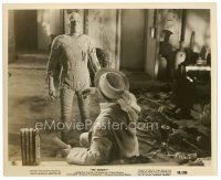 4b627 MUMMY 8x10 still '59 bandaged Christopher Lee as the monster in bone-filled room!