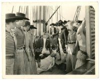 4b629 MUTINY ON THE BOUNTY 8x10 still '35 Laughton & sailors look at Clark Gable w/passed out man!