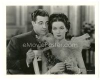 4b647 NIGHT IS YOUNG 8x10 still '35 great close up of Ramon Novarro & sexy Rosalind Russell!