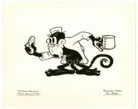 4b662 ORGAN GRINDER 8x10 still '33 Merry Melodies cartoon, great image of monkey with cup & coin!