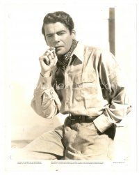 4b670 PAUL MUNI 8x10 key book still '34 cool close up of the great actor smoking a cigarette!