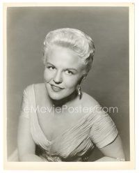 4b671 PEGGY LEE 8x10 still '40s waist-high portrait of the sexy singer/actress in low-cut dress!