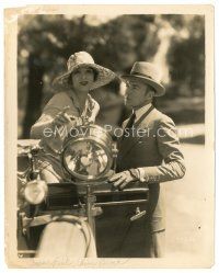 4b674 PERFECT CRIME 8x10 still '28 c/u of Clive Brook looking at excited Irene Rich in car!