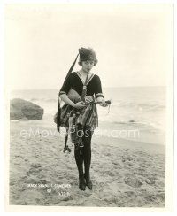 4b682 PHYLLIS HAVER 8x10 still '20s portrait on beach playing bagpipes in Mack Sennett comedies!