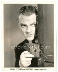 4b683 PICTURE SNATCHER 8x10 still '33 great close up of James Cagney with cool camera!