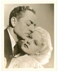 4b709 RECKLESS 8x10 still '35 best romantic close up of sexy Jean Harlow & William Powell!