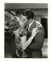 4b712 RED HEADED WOMAN 8x10 still '32 romantic c/u of sexy Jean Harlow kissing Chester Morris!