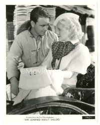 4b771 SHE LEARNED ABOUT SAILORS 8x10 still '34 great romantic close up of Lew Ayres & Alice Faye!