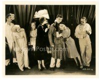 4b775 SHOW BUSINESS 8x10 still '32 c/u of Thelma Todd & Zasu Pitts with people in pajamas!