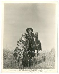 4b829 TEXANS 8x10 still '38 cowboy Randolph Scott & pretty Joan Bennett run through field!