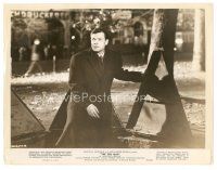 4b841 THIRD MAN 8x10 still '49 c/u of Orson Welles going down into sewer, classic film noir!
