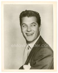 4b859 TONY CURTIS 8x10 still '50s super young head & shoulders laughing portrait in suit & tie!