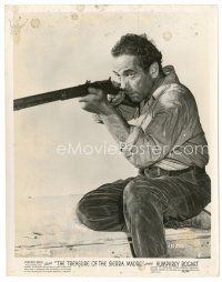 4b875 TREASURE OF THE SIERRA MADRE 8x10 still '48 great close up of Humphrey Bogart aiming rifle!