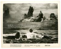 4b878 TWO LOST WORLDS 8x10 still '50 great special effects image of giant alligator monster!