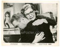 4b889 VERTIGO 8x10 still '58 Hitchcock, close up of Barbara Bel Geddes hugging James Stewart!